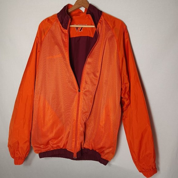Virginia Tech Jacket Team Apparel Nike M Full Zip Athletic Maroon Orange Hokies - Picture 4 of 16